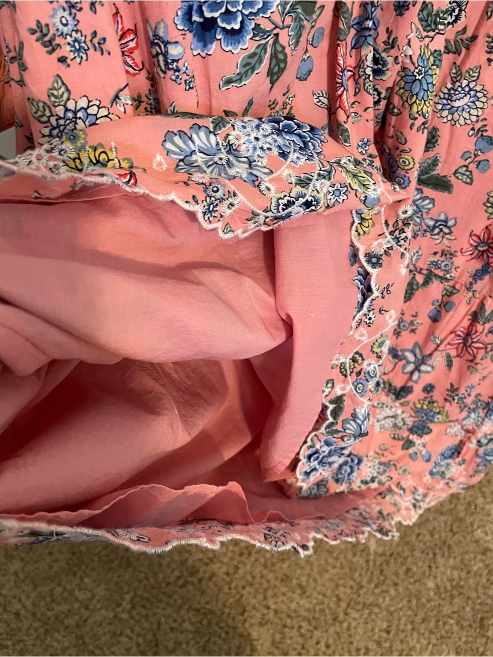Loft midi Floral Cotton Dress - Picture 7 of 8